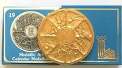 Vereinigte Staaten von Amerika - Medaillen 1980 WINTER OLYMPICS OFFICIAL MEDALLIC ART CALENDAR MEDALLION by MARCEL JOVINE -