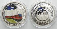 Liberia LIBERIA 5 Dollars 2011 BERNINA EXPRESS silver COLORED Proof -