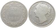 Neufundland NEWFOUNDLAND 20 Cents 1870 VICTORIA silver SCARCE YEAR! -