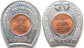 Vereinigte Staaten von Amerika - Tokens KRAUSE NUMISMATICS 1997 A.N.A. CONVENTION encased Lincoln Cent GOOD LUCK -