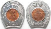 Vereinigte Staaten von Amerika - Tokens KRAUSE NUMISMATICS 1997 A.N.A. CONVENTION encased Lincoln Cent GOOD LUCK -