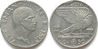 Italien ITALY 50 Centesimi 1941 VITTORIO EMANUELE III magnetic MINT ERROR -