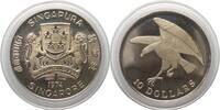Singapur 1974 SINGAPORE 10 Dollars 1974 HAWK silver Proof SCARCE! PP 86.59 US$63.50 US$  +  40.41 US$ shipping