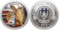 Ruanda 2011 RWANDA 500 Francs 2011 Cats PERSIAN silver, colored, Proof PP 115.46 US$80.82 US$  +  40.41 US$ shipping