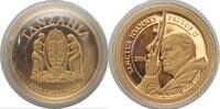 Tansania TANZANIA. 1500 Shillings 2014, Canonization of the Pope John Paul II, gold Proof -