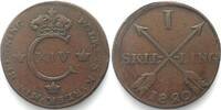 Schweden 1820 SWEDEN 1 Skilling 1820, oblique milling, CARL XIV JOHAN, c... 40.38 US$28.84 US$  +  40.39 US$ shipping