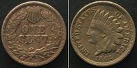 Vereinigte Staaten von Amerika US 1862 INDIAN HEAD CENT Cu-Ni XF! -
