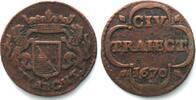 Niederlande - Utrecht NETHERLANDS - UTRECHT Duit 1670 copper VF -
