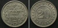 Italien ITALY. 20 Centesimi 1894 KB, Cu-Ni UNC!!! -