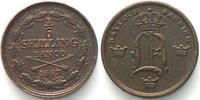 Schweden SWEDEN. 1/6 Skilling Banco 1847, OSCAR I, copper UNC-! -