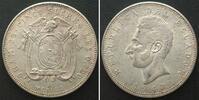 Ecuador ECUADOR. 5 Sucres 1943, silver UNC!!! -