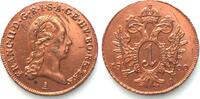 Haus Habsburg AUSTRIA. 1 Kreuzer 1800 A, Vienna mint, FRANZ II copper Prooflike SPECIMEN! -