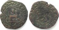 Spanien SPAIN. 4 Maravedis FERDINAND & ISABEL Cuenca mint, under PHILIP II (1558-76) -