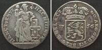 Niederlande - Geldern NL - GELDERLAND. 1/4 Gulden 1756, silver RARE! VF -