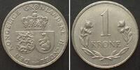 Grönland GREENLAND. 1 Krone 1960, Cu-Ni, AU! -