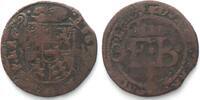 Stablo-Malmedy, Abtei STAVELOT. Liard ND, FERDINAND of BAVARIA (1612-50) copper F+, VERY RARE!!! -
