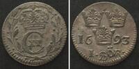 Schweden SWEDEN. Ore 1693, CARL XI, billon, AU! SCARCE! -