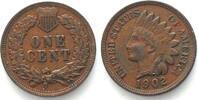 Vereinigte Staaten von Amerika USA 1902 INDIAN HEAD CENT bronze XF! -