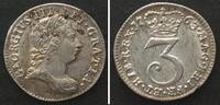 England GREAT BRITAIN. 3 Pence 1763, GEORGE III silver UNC!!! -