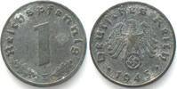 Deutschland - Drittes Reich Germany THIRD REICH. 1 Reichspfennig 1945 E, zinc, KEY DATE! VF-XF -