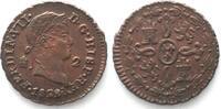 Spanien SPAIN. 2 Maravedis 1820/19 overdate, Segovia mint, FERNANDO VII copper UNC-! -