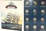 Salomonen FAMOUS SAILING SHIPS on official colored silver coins 2017, 1st issue -