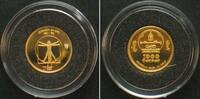 Mongolei MONGOLIA 1000 Tugrik 1999 LEONARDO DA VINCI gold 1/25 oz Proof -