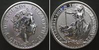 England GREAT BRITAIN 2 Pounds 2018 Britannia ELIZABETH II, 1 oz silver -