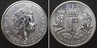 England GREAT BRITAIN 2 Pounds 2019 Royal Arms ELIZABETH II, 1 oz silver -