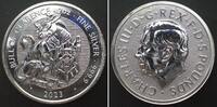 England GREAT BRITAIN 5 Pounds 2023 Bull of Clarence TUDOR BEASTS 2 oz silver -