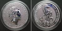 England GREAT BRITAIN 5 Pounds 2020 White Horse of Hanover QUEEN'S BEASTS 2 oz silver -