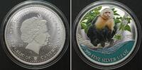 Kamerun CAMEROON. 500 Francs 2023 Capuchin monkey CARIBBEAN LIFE silver RHODIUM -