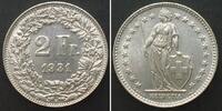 Schweiz SWITZERLAND 2 Francs 1931 silver UNC! -