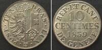 Schweiz - Genf Swiss Cantons GENEVA. 10 Centimes 1839 billon UNC! -