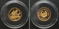 Laos LAO 2000 Kip 2001, Monkey PYGATHRIX NEMAEUS gold Proof -