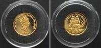 Pitcairn PITCAIRN ISLANDS 10 Dollars 1999 Oeno Island H.M.S. FLY gold Proof SCARCE! -