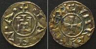 Italien - Genua Italian States GENOA Denier, Class D, ND 1190-1236, billon AU! -