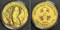 Togo TOGO 1500 Francs CFA 2022 Ginevra de Benci LEONARDO DA VINCI Gold 1/200 oz -