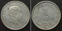Italien ITALY. 1 Lira 1863 M BN, VITTORIO EMANUELE II, silver VF-XF -
