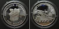 Kongo - Brazzaville CONGO 1000 Francs 2002 GALEACA PORTUGUESA DA INDIA silver Proof -