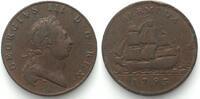 Bermuda BERMUDA Penny 1793, GEORGE III, copper VF -