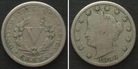 Vereinigte Staaten von Amerika  US 1888 Liberty Nickel 5 Cents Cu-Ni F (US: G)