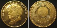 Italien - Medaillen ITALY 1970s COMMUNIST SERIES Medal MAO TSE TUNG 36mm, gilt bronze -