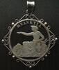 Schweiz SWITZERLAND 2 Francs 1860 - cutout coin - silver AU -