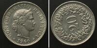 Schweiz - Fehlprägungen SWITZERLAND 20 Rappen 1960 Cu-Ni 105° DIE ROTATION MINT ERROR, RARE! -