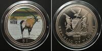Namibia NAMIBIA 1 Dollar 1995 Antelope MISS UNIVERSE Cu-Ni colored -