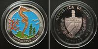 Kuba CUBA 10 Peso 2004 Seahorse HIPPOCAMPUS KUDA silver colored SCARCE! -