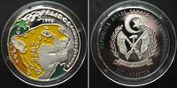 Sahara SAHARAWI 500 Pesetas 1996 Cheetah FELIDAE silver multicolor Proof RARE!!! -