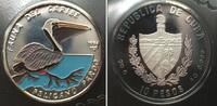 Kuba CUBA 10 Pesos 1994 Pelican CARIBBEAN FAUNA silver COLORED Proof -