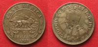 Britisch Ostafrika EAST AFRICA 1 Shilling 1921 GEORGE V silver VF # 94911
